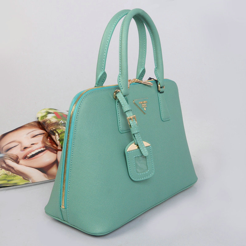 2014 Prada Saffiano Leather Two Handle Bag BL0816 lake blue for sale